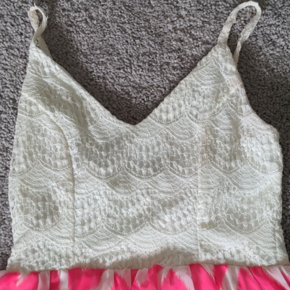 Crystal Doll  Lace w/ Chevron Dress - Picture 2 of 4